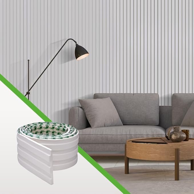 Painel Ripado em EVA Branco Neutro - Flexível e Personalizável (Aceita Pintura) - Ideal para DIY e Decoração