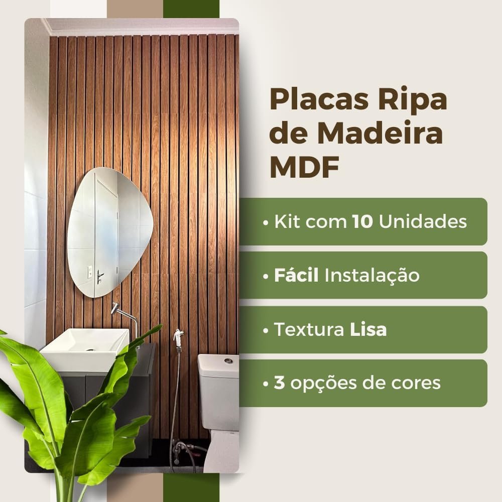 Placas Ripadas de Madeira Freijó