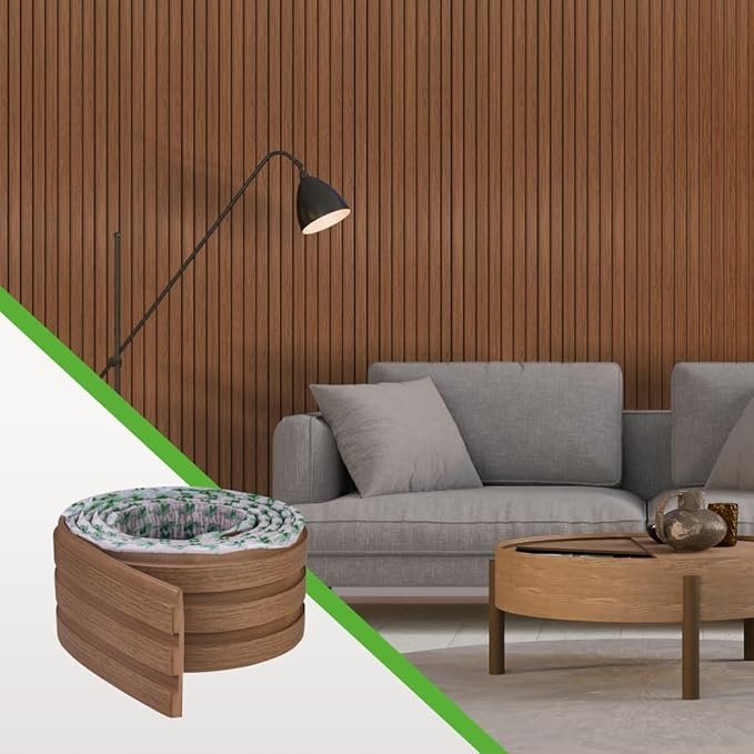 Ripado Flexível Painel Autocolante Madeira Revestimento Decorativo Alto Relevo Laminado