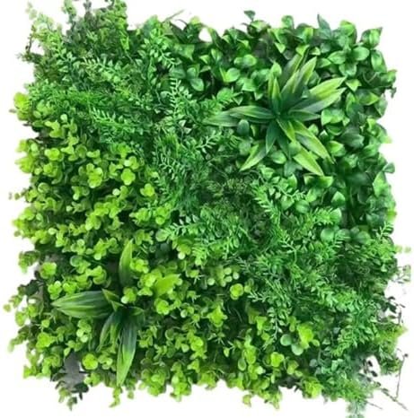 Painel Jardim Vertical Planta Decoração Artificial, Folhagem Mista com Samambaias, Decoração para Parede e Muro, Ideal para eventos e lojas.